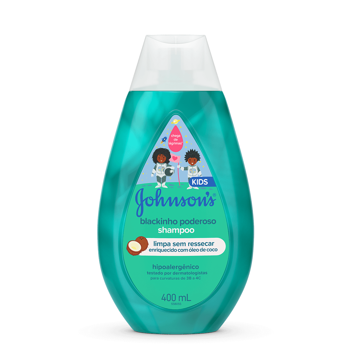 Shampoo Infantil Para Cabelos Crespos JOHNSON'S® Blackinho Poderoso